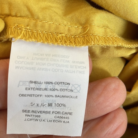 Madewell Mustard Eyelet Frilled Strap Scalloped Hem Jumpsuit Size 16 - Picture 14 of 15